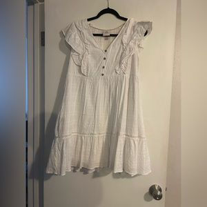 White linen dress